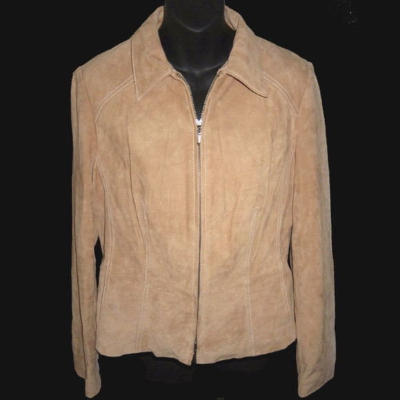 MARK EISEN SUEDE ZIPPER JACKET  XL - Picture 1 of 9